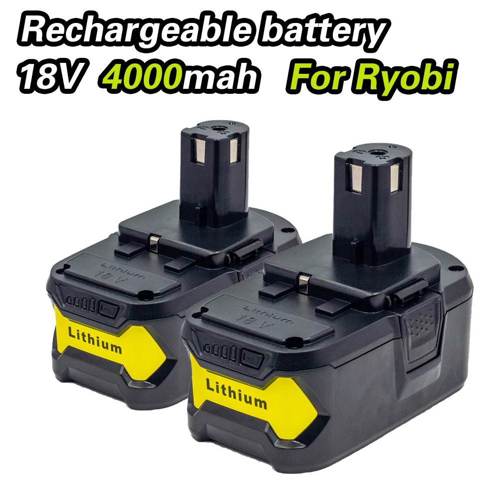 

4.0Ah 18V Replacement Battery for Ryobi 18V Lithium Battery for P108 P102 P103 P104 P105 P109 18-Volt ONE+ Cordless Tool