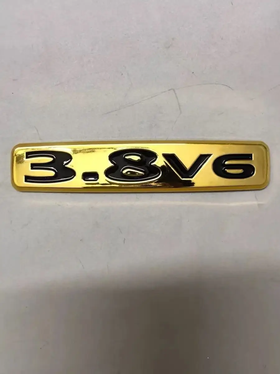 

3.8V6 GLS PAJERO Эмблема Золото 3D Автомобильная наклейка Задний багажник ABS Пластиковый логотип Наклейка Табличка с именем для Pajero V67W V77W V87W V97W