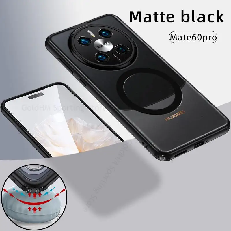 

Funda For Huawei Mate 60 Pro For Magsafe Magnetic Acrylic Case For Mate 50 40 30 60 Pro Wireless Charging Matte Magsafing Cover