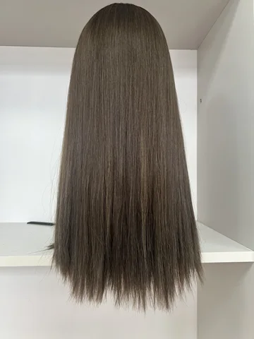 Еврейский парик с кружевной передней частью, европейские натуральные волнистые волосы естественного цвета, TsingTaowigs, человеческие волосы для женщин, бесплатная доставка