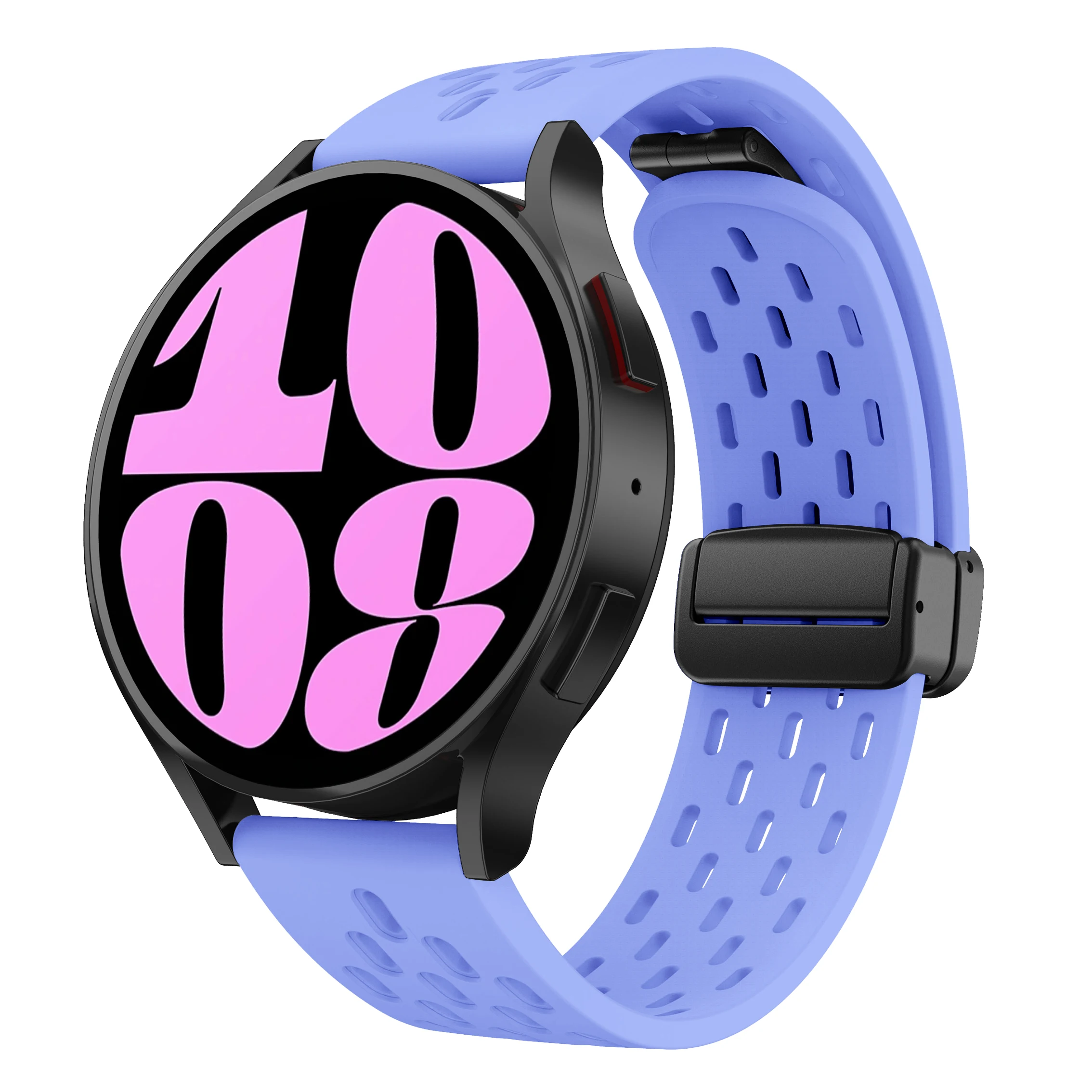 

Ремешок складной магнитный для смарт-часов HuaweiHuami и Samsung, удобный Воздухопроницаемый быстросъемный браслет с пряжкой, 20 мм 22 мм