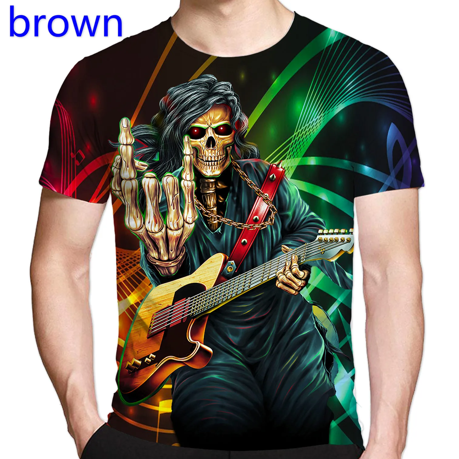 

Fashion Skull Printed 3d T Shirt Short Sleeve Hip Hop Rap Rock Punk Music Style Funny Hipster Shirts Gothic Death God Tops
