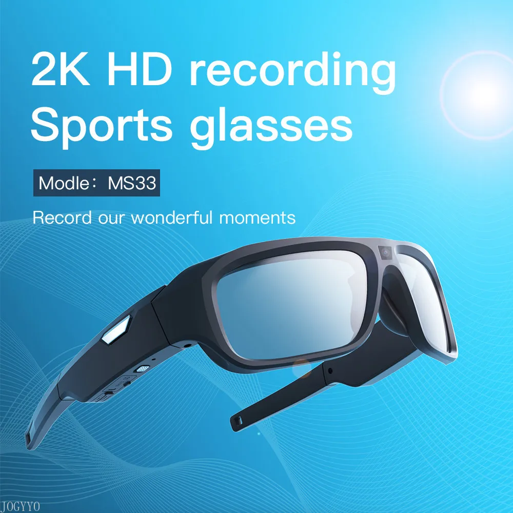 Outdoor Sport Mini Glasses Camera HD 2K DV/DVR Portable Camcorder Polarizing Lens Mulit Application Cam Suport Hidden TF card |
