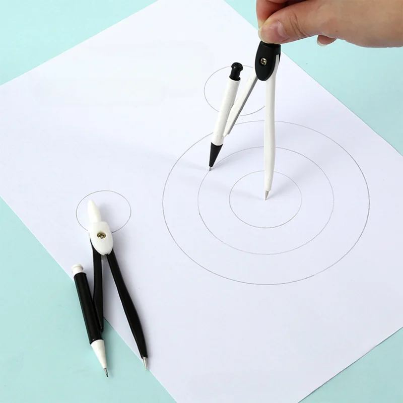 

1 Set Solid Color Metal Compasses Drafting Supplies Students Stationery Compasse Painting Compasses Office Products