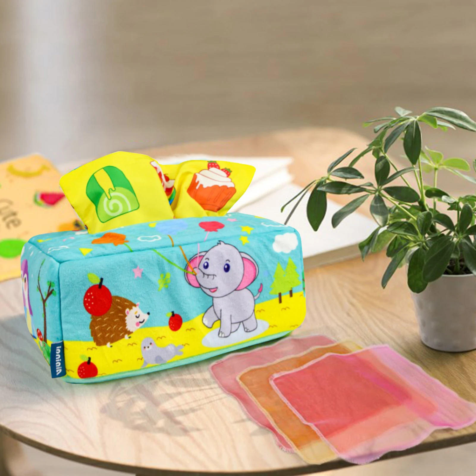 

Коробка для детских салфеток, мягкая игрушка Монтессори, сенсорные игрушки для младенцев, игрушки Монтессори для младенцев, жонглирование, ...