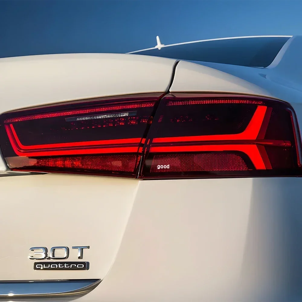 Фото Авто задние фонари в сборе для Audi A6 C7 A6L S6 2012-2015, светодиодные задние фонари автомобиля, обновленный стример, указатели поворота, аксессуары №1