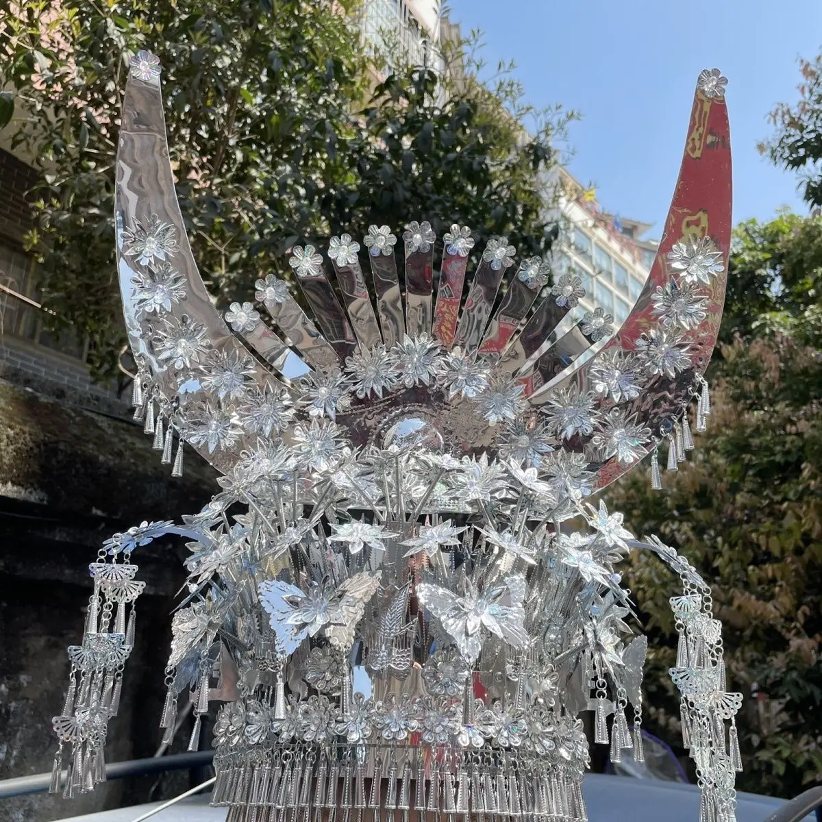 Головной убор этнического происхождения Miao ювелирные изделия головной реквизит