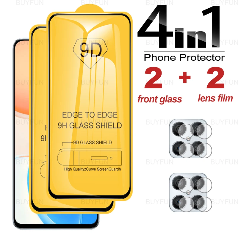 

Защитная стеклянная пленка для Huawei Honor X8 6,7 дюйма 4 в 1 9D полное покрытие для Honor X7 Huawai Honer Honar X 8 X8 HD защита экрана