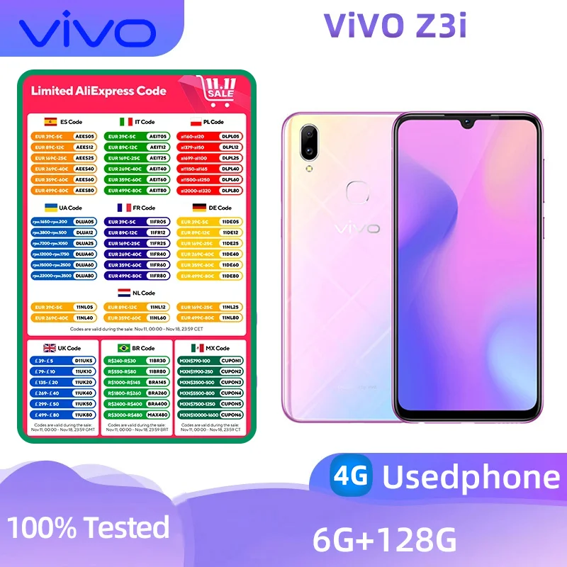 Смартфон Vivo Z3i 4G процессор MediaTek Helio P60 6 3-дюймовый экран камера 16 МП аккумулятор 3315