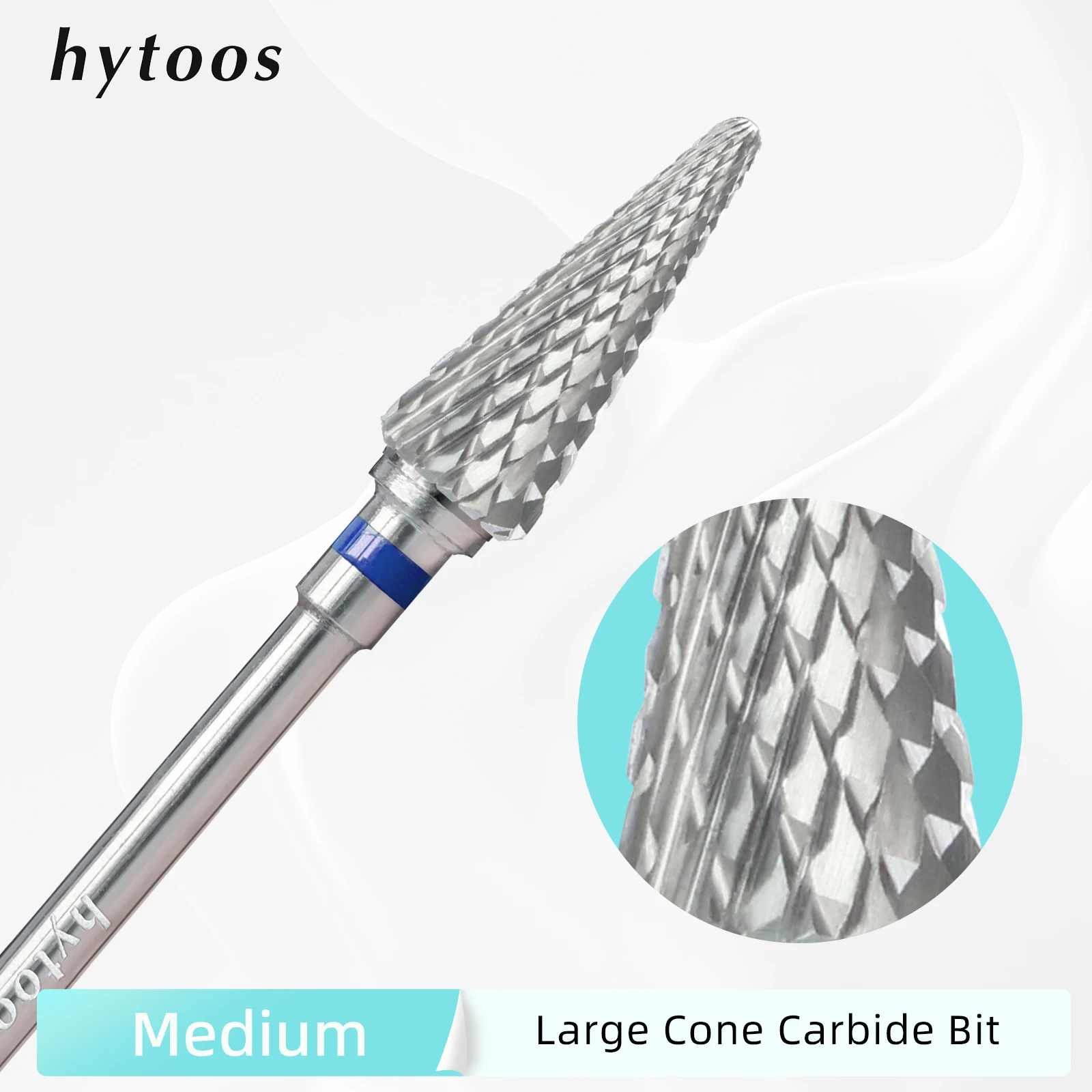 Фото Фреза HYTOOS Perfect Cone для кутикулы, 3/32, твердосплавная, для маникюрных электрических дрелей, аксессуар для ногтей