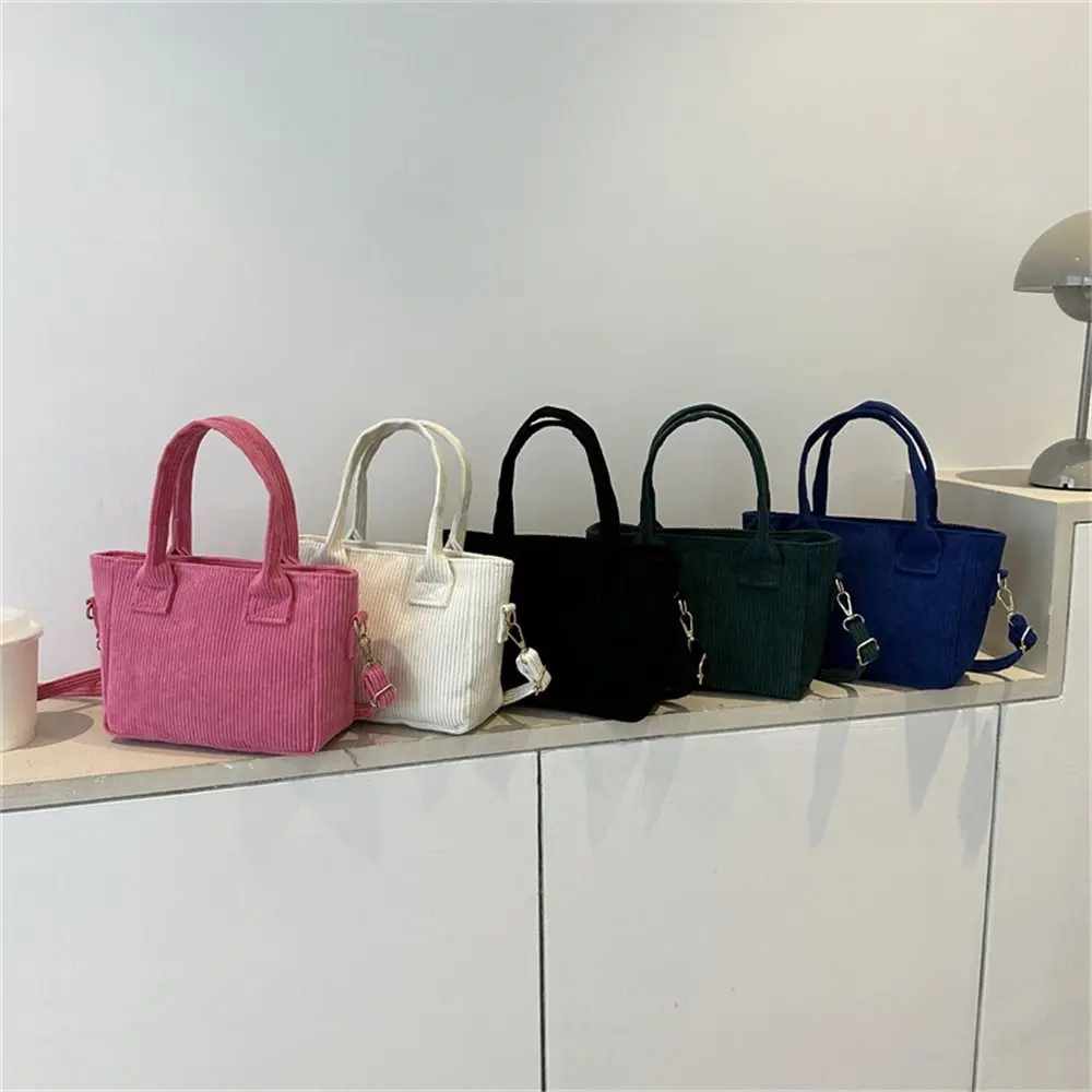 

Corduroy Shoulder Bags Simple Solid Color Messenger Bags Sling Bag Ladies