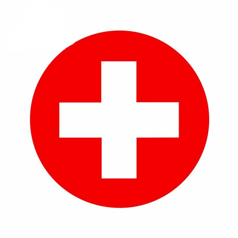 

Popular Red Cross Car Sticker Windshield Decal Car Styling Scratch-proof Sticker Waterproof Decoration KK13*13cm