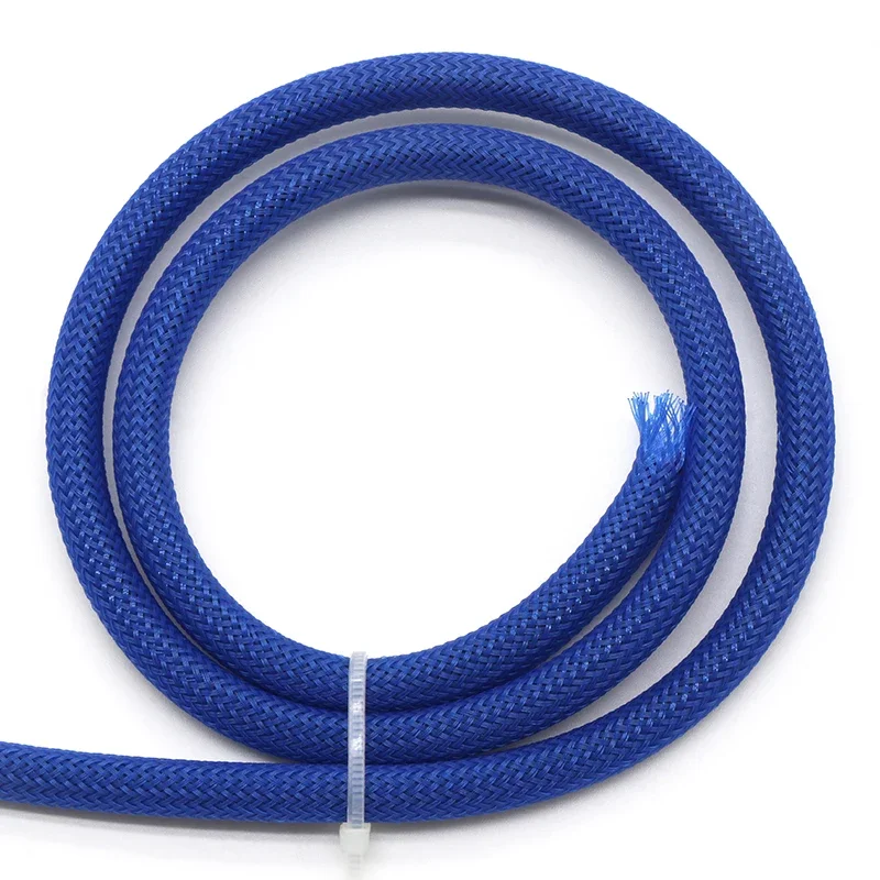 

SKYGOD Плетеный кабельный рукав из ПЭТ сине-золотисто-красный