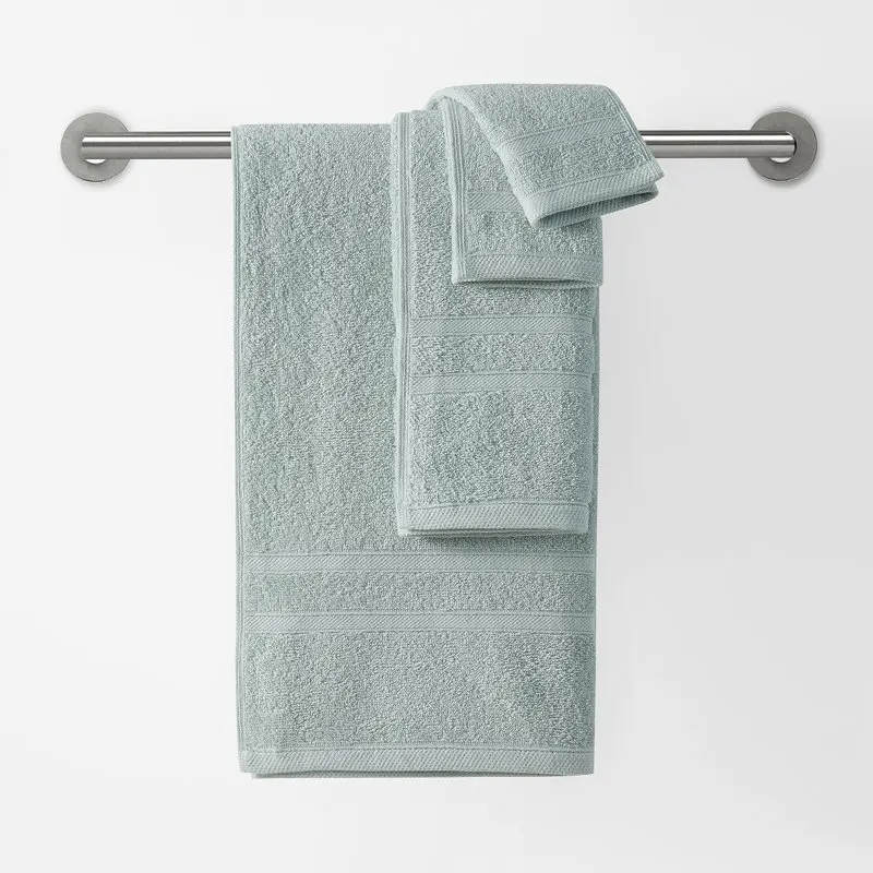 

Luxurious 6-Piece Mineral Blue Towel Set with 30x52 Bath, 16x26 Hand & 12x12 Wash Towels for a Stylish Home Decor Look.