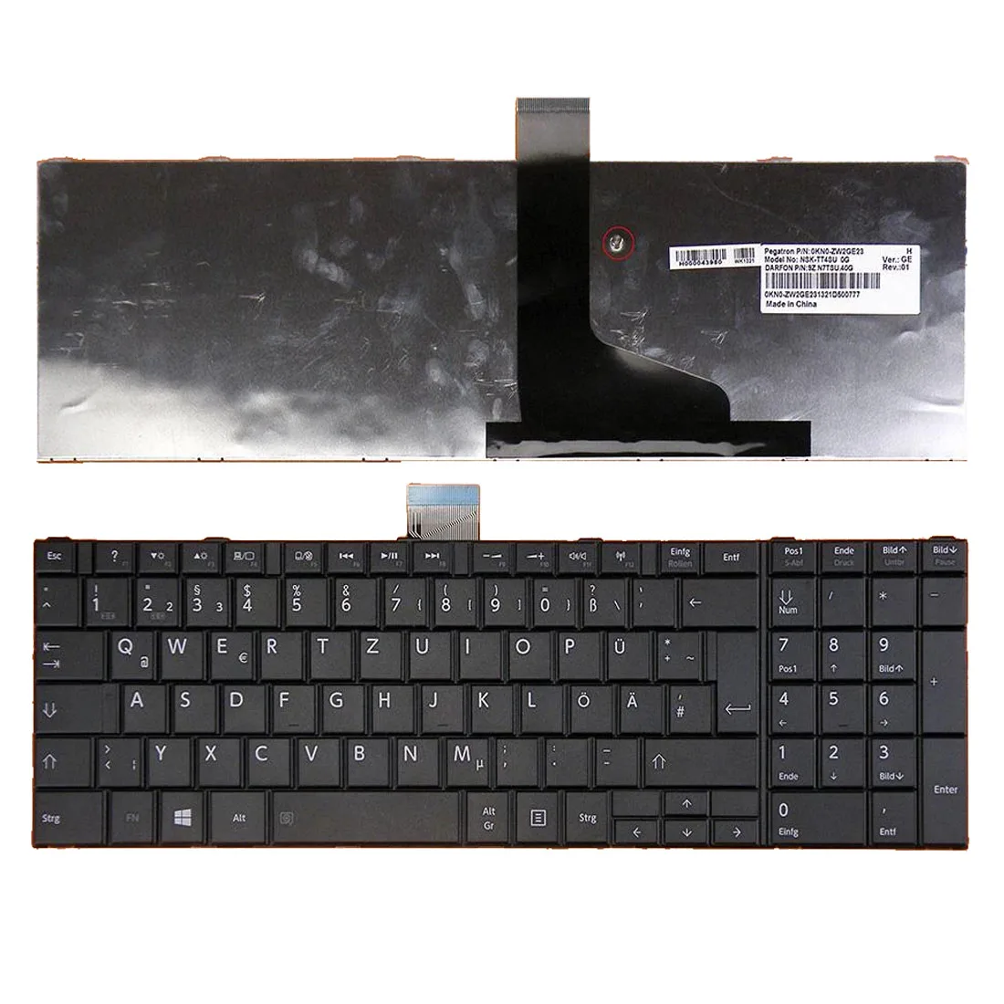 Новая немецкая клавиатура QWERTZ для ноутбука Toshiba Satellite L870 L950 L950D L955 L955D L970 L970D L975 L975D L870D L875 L875D GR