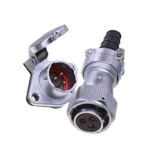 WEIPU WY20 TI+ZG 2 3 4 5 67 8 9 12 15Pin Metal Bayonet Female Plug Male Socket Aviation Connector M20 AC DC Power Signal Adapter