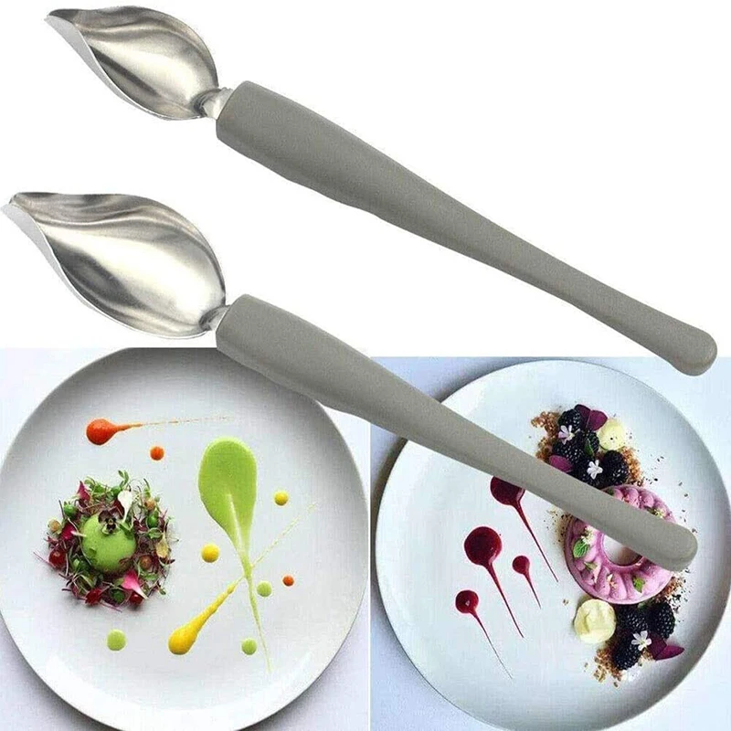 

Chef Decoration Spoon Decorate Sushi Food Draw Tool Design Sauce Dressing Plate Dessert Bakeware Cake Gastronomy Coffee Spoon