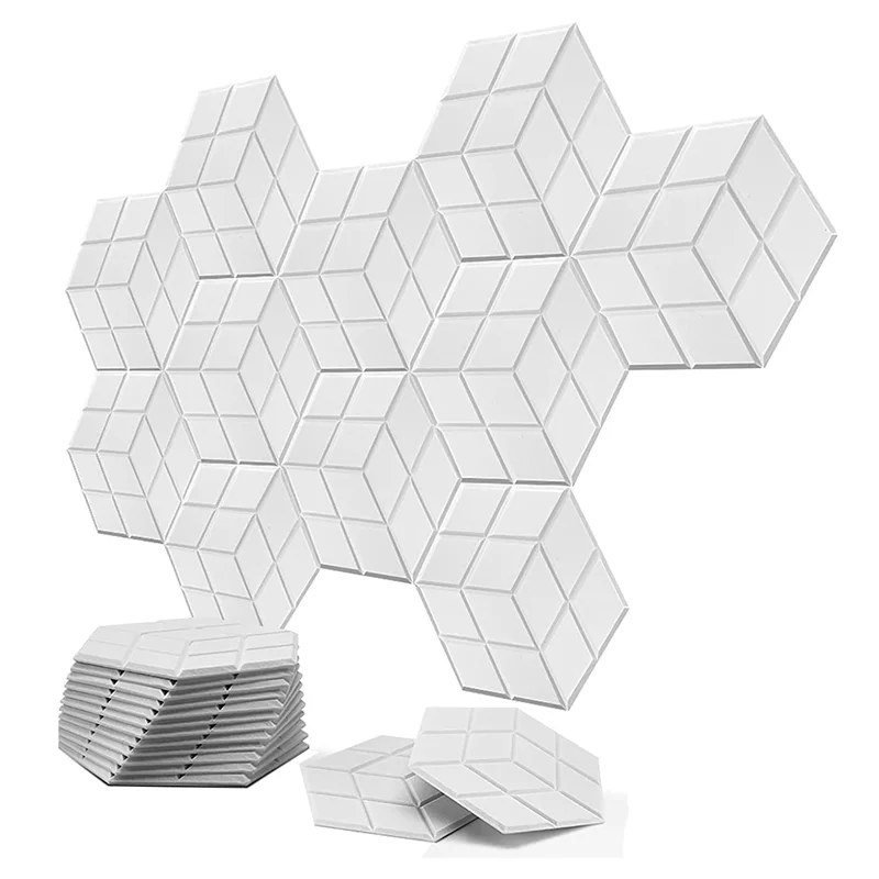 12 самоклеящихся акустических звукоизоляционных пенопластовых панелей размером