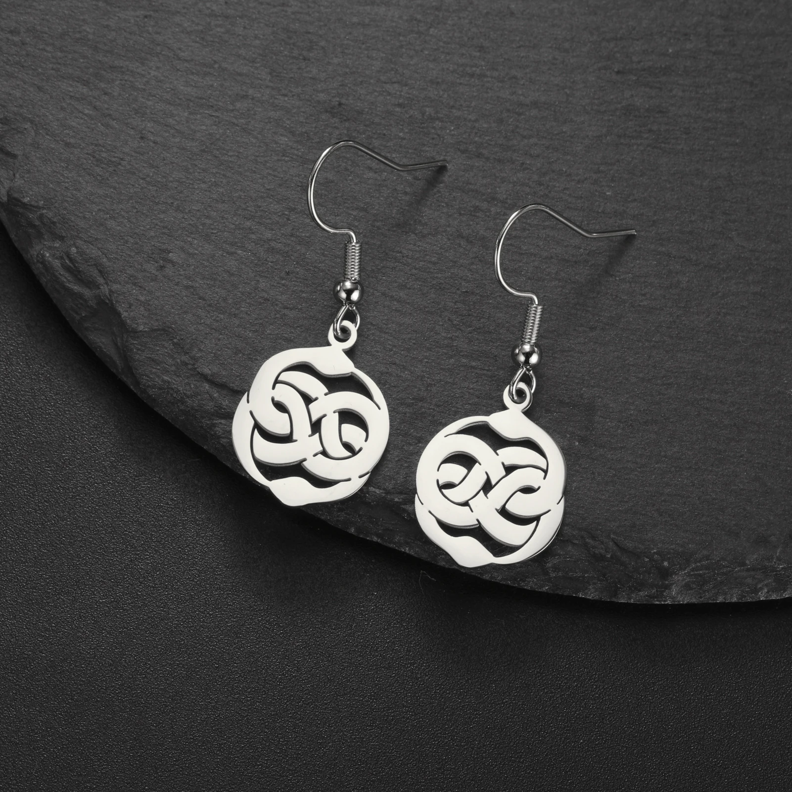 Висячие серьги Teamer Ouroboros со змеей скандинавские серьги-кольца с древним символом