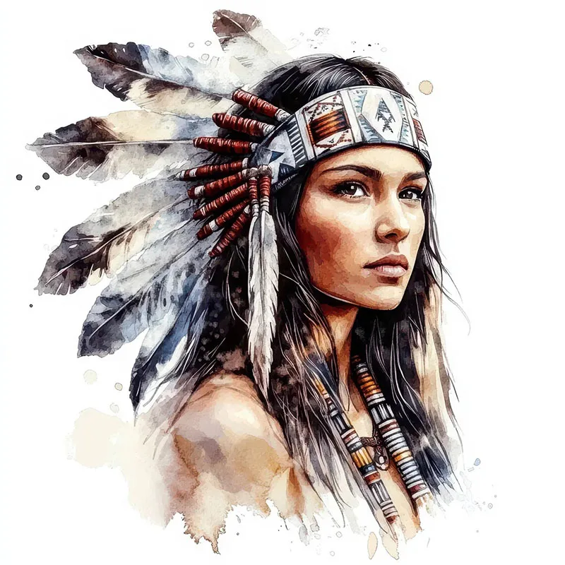 

Самоклеящиеся наклейки для индейской женщины, спальня, прихожая, гостиная, крыльцо, украшение дома, наклейки на стену