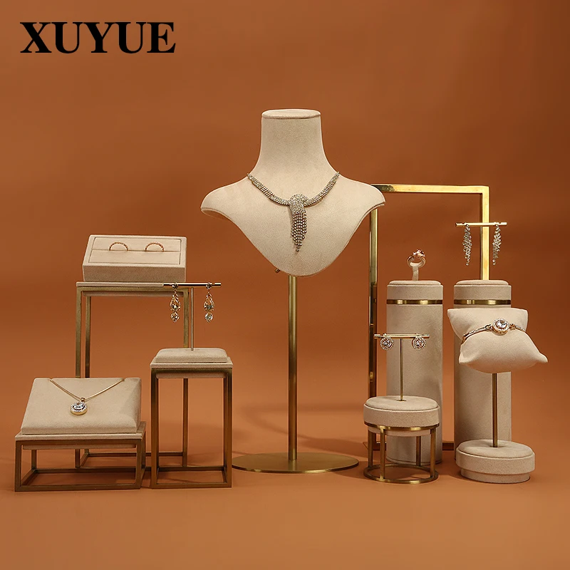 Metal jewelry display props neck window display props necklace display stand earrings jewelry stand ornaments