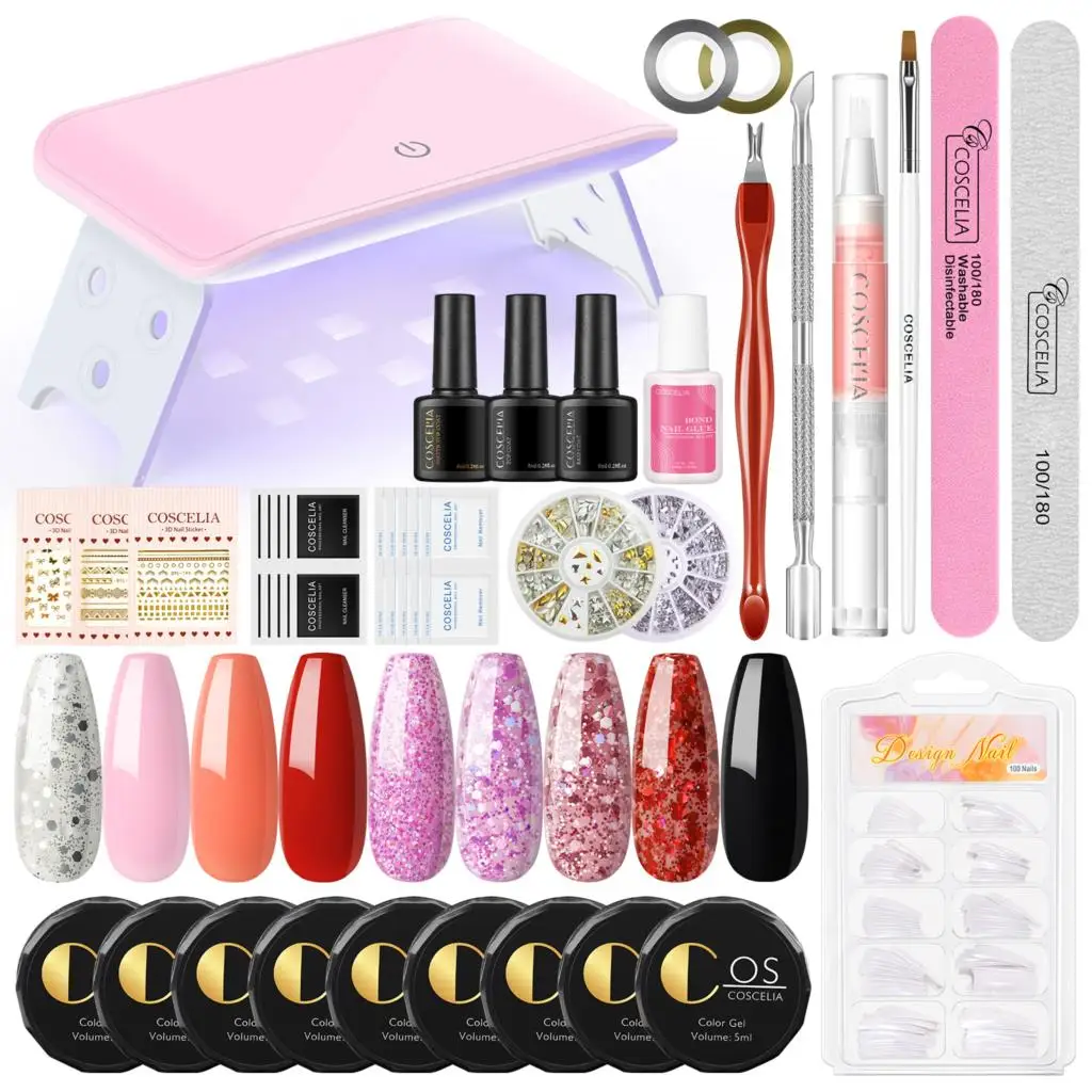 

Набор для маникюра COSCELIA с УФ-лампой и гель-лаком