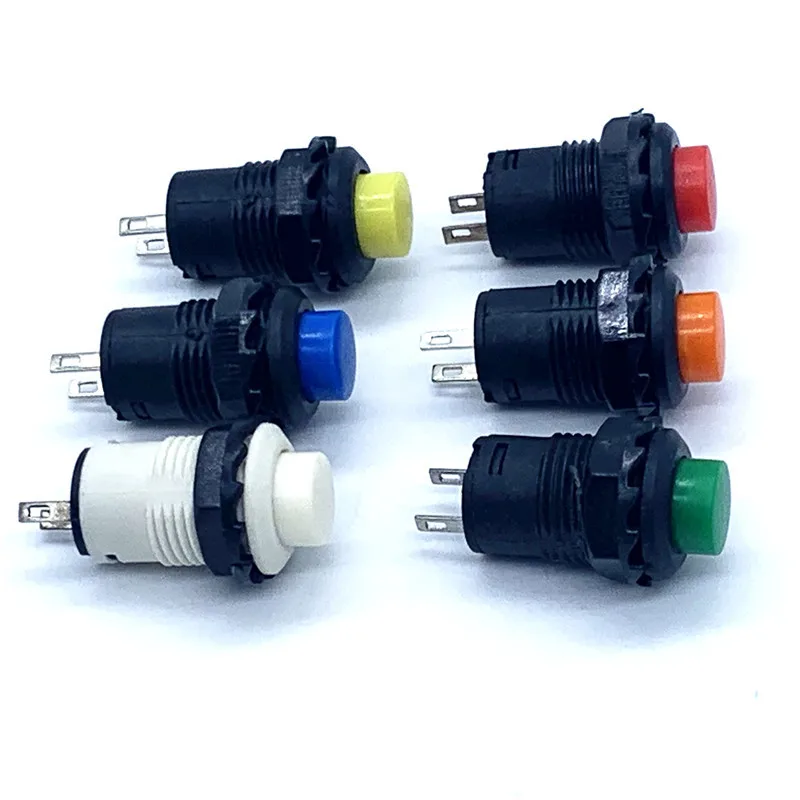 10 блокировочных/мгновенных кнопочных переключателей DS228 DS428 12 мм кнопочный выключатель 3a/125vac 1.5a/250vac