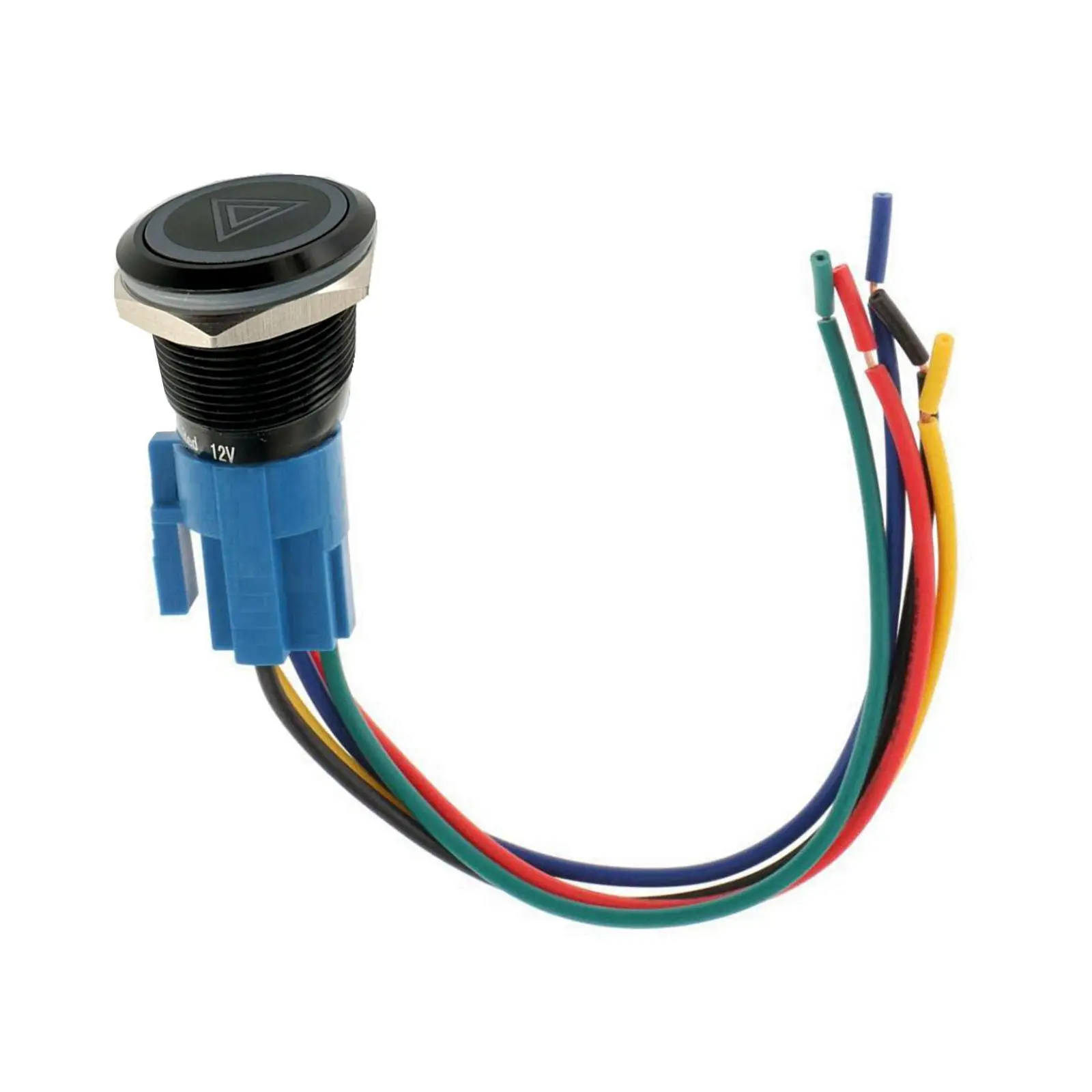 Car Emergency Light Switch Button Universal 19mm for Motorcycle Vehicles