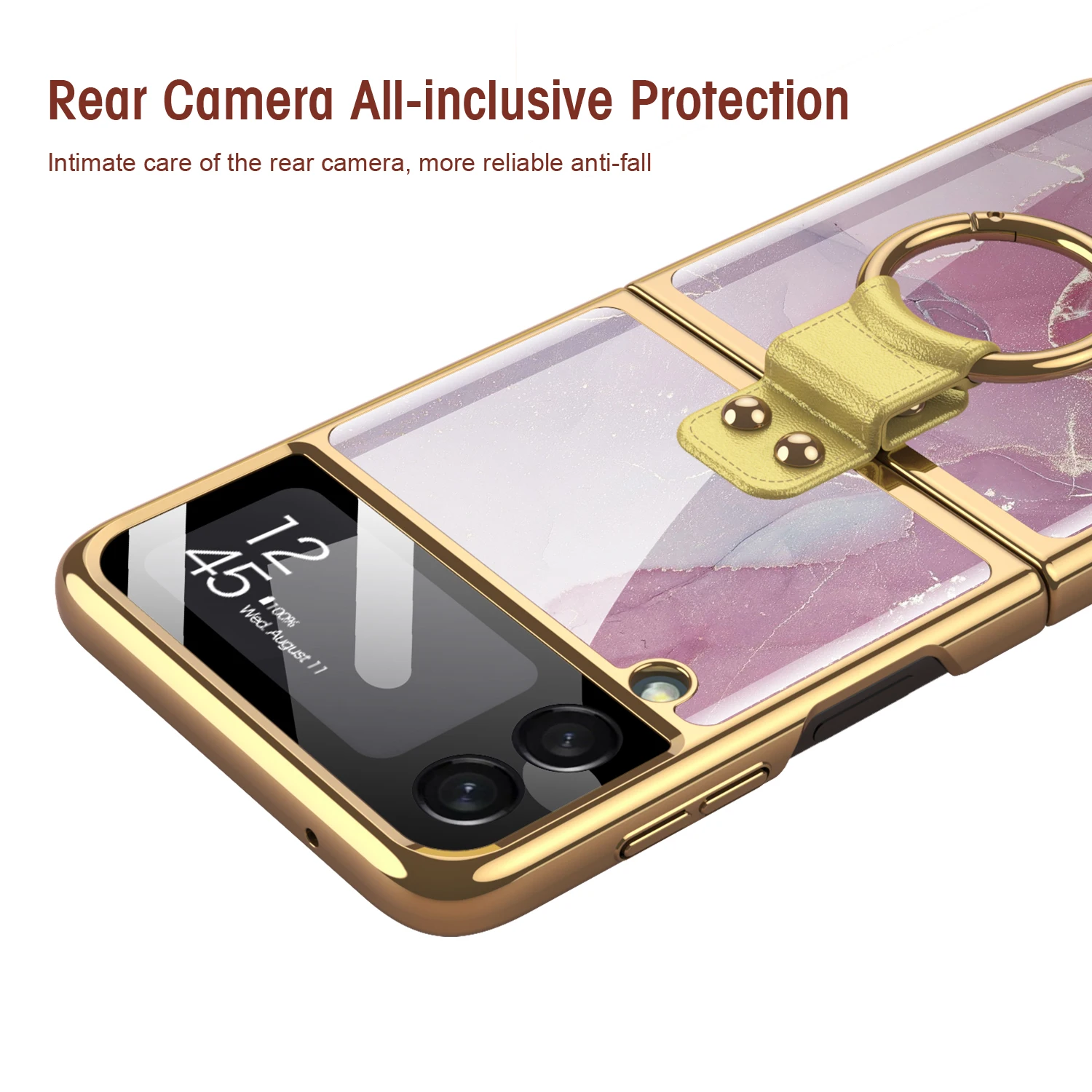 For Samsung Galaxy Z Flip4 3 Case Marble Hard Shockproof Back Cover For Galaxy Z Flip3 Zflip4 3 5G 2021 Phone Coves Fundas Coque