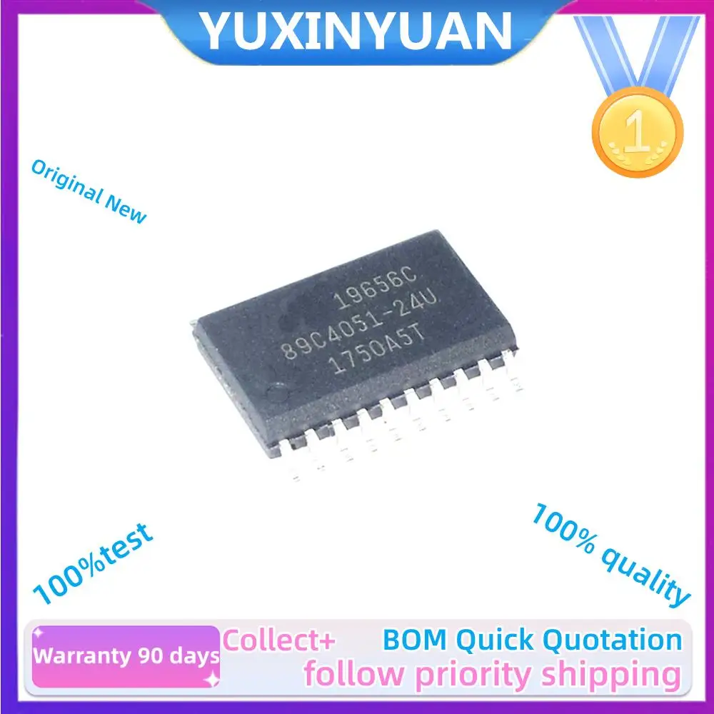 Флэш-память AT89C4051-24SU AT89C4051 SOP20 IC YUXINYUAN в наличии, 1 шт.