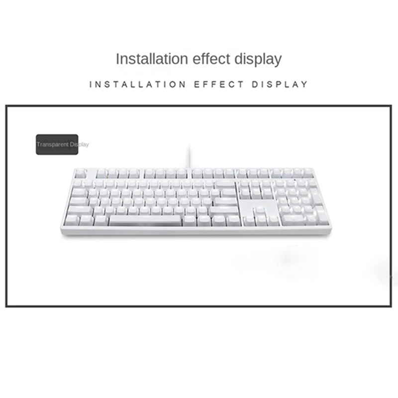 Фото Механическая клавиатура Pudding Keyboard Hat Box с прозрачными колпачками PBT Double Skin Milk (белые) - A69M №3