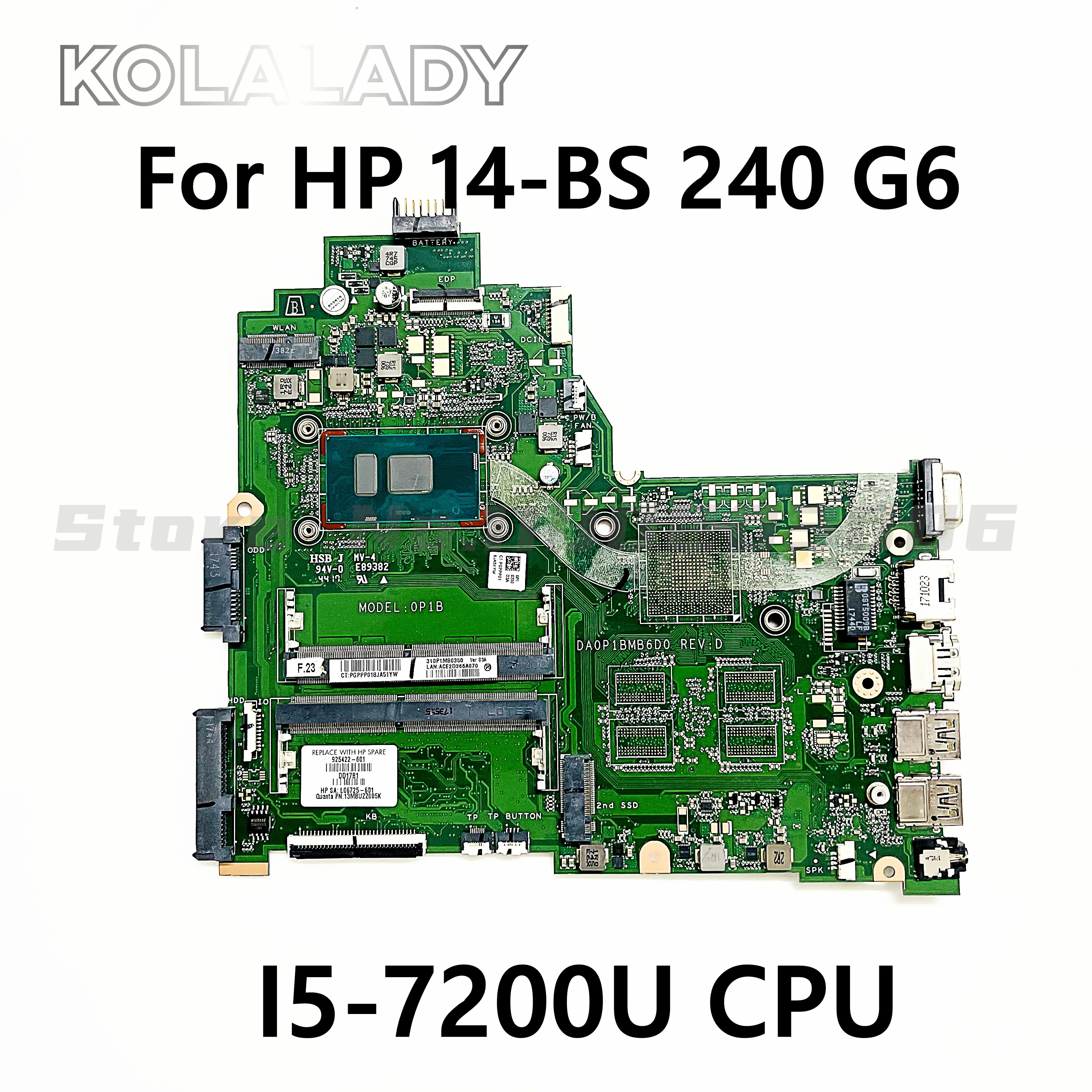 Материнская плата для ноутбука HP Pavilion X360 13-U 903240-601 903240-001 с процессором I7-7500U 15256-1