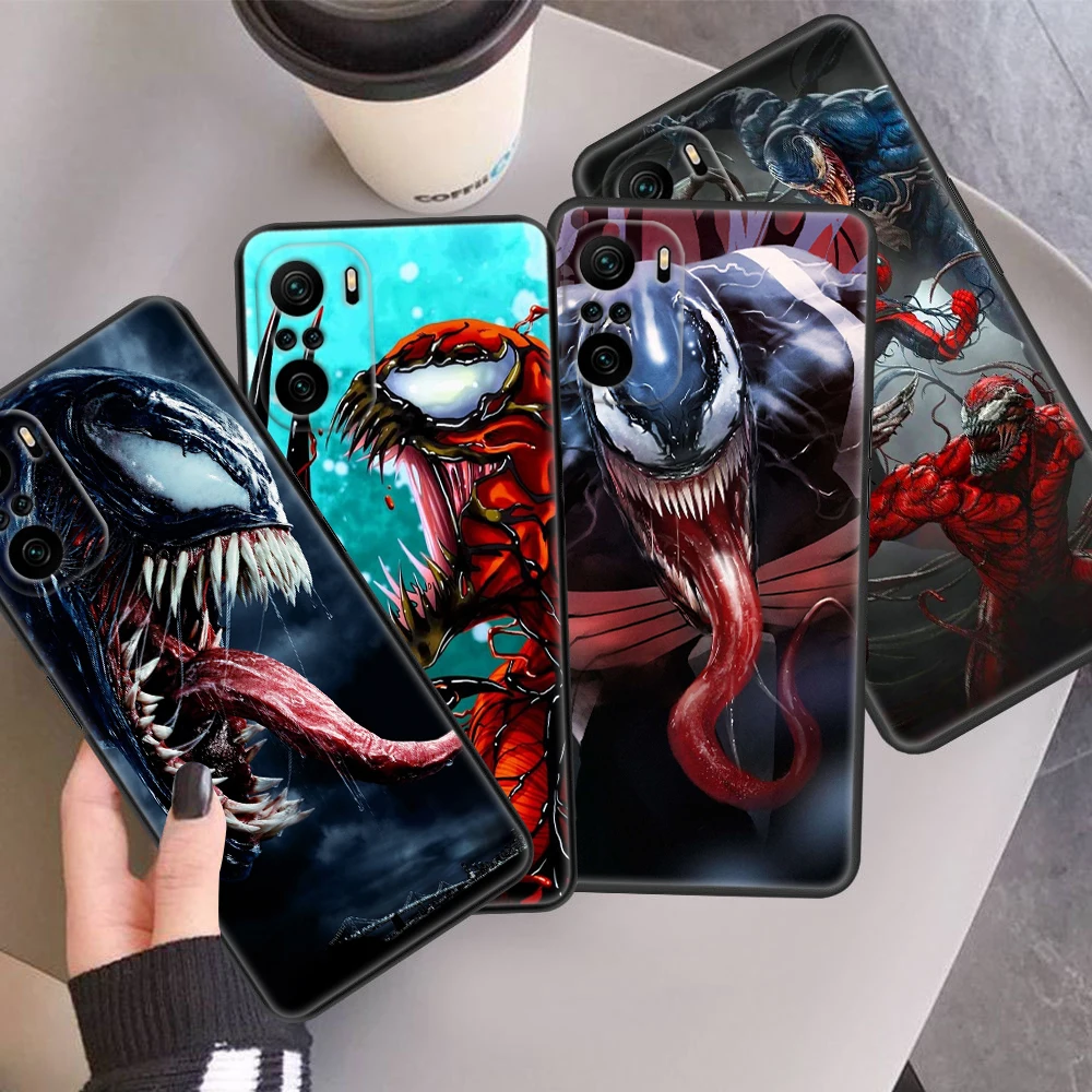 

The Villain Venom Marvel cool Phone Case For Xiaomi Redmi Note 12 11E 11S 11 11T 10 10S 9 9T 9S 8 8T Pro Plus 5G 7 5 Black