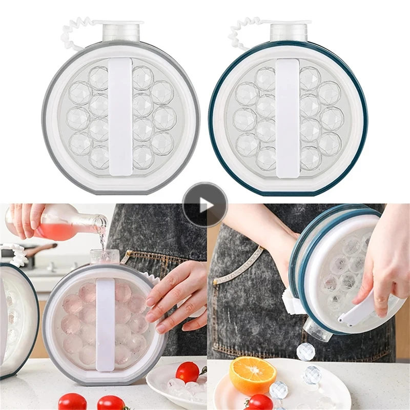 

Ice Ball Maker 2 in 1 Portable Ice Kettle Ice Cube Maker Form For Whiskey Cocktail DIY Round Ice Ball Party For Bar Kitchen Tool