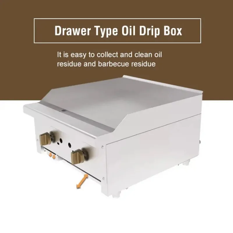 Коммерческая газовая столешница из нержавеющей стали