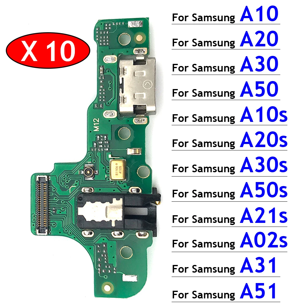 

10Pcs USB Charging Connector Port Dock Flex Cable For Samsung A10 A20 A30 A50 A12 A31 A51 A10s A20s A30s A50s A02 A02s A21s