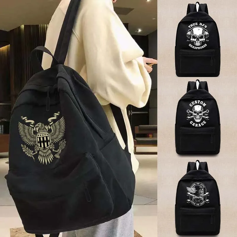 

Unisex Backpacks College School Bag Teen Backpack for Women Skull Series Shoulder Laptop Bags Folding Commute Sport Knapsack