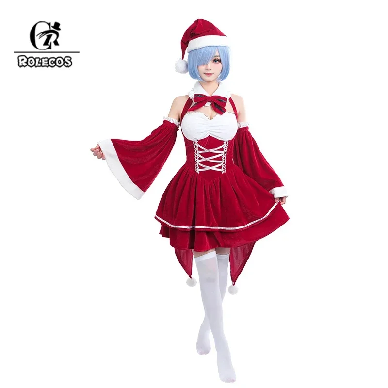 Рождественский костюм ROLECOS Re Life in a другой мир от Zero Rem Сексуальное Милое красное