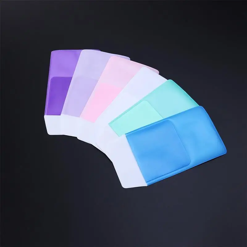 

6Pc Mixed Colorful PVC Pen Bag Pocket Protector Practical Inserted Pencil Case Leak-Proof Pen Pouch Office Doctor Nurse Supplies