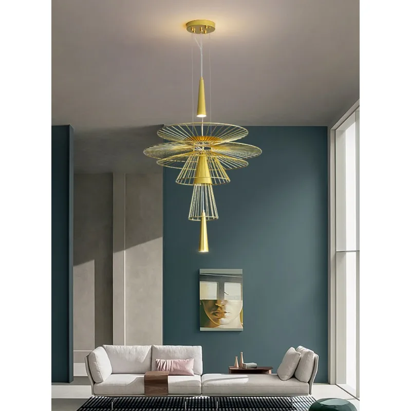

Art Led Chandelier Pendant Lamp Light Room Decor Modern Dinning Iron Design Home Hanging Black/Gold Nordic Spot Fixture aestheti