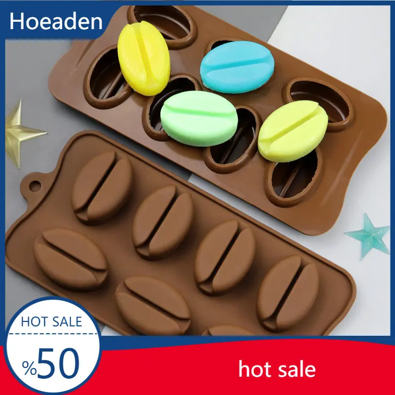 

Cute Coffee Beans Shape Fondant Mould DIY Mini Candy Ice Tray Candy Jello Making Mold Chocolate Cookies Candy Mold