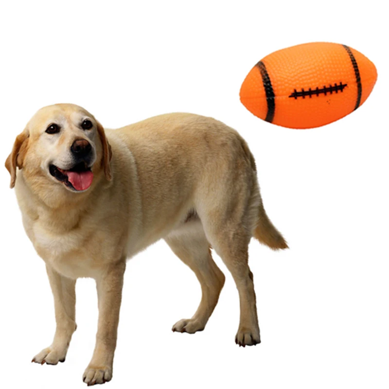 

Pet Dogs Toys Sounding Chewing Squeaky Toy for Dogs Puppies Football Soccer Dogs Ball Training Rugby 1pc Bouncy Ball Cat