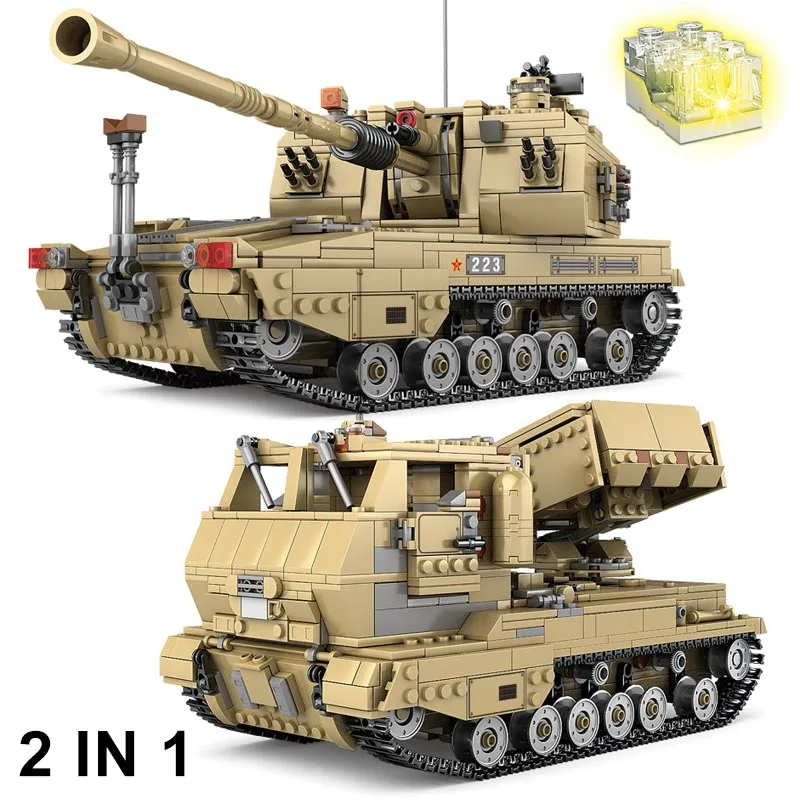 

Military 05A Self Propelled Grenade Rocket Tank Model Building Blocks WW2 Army Weapon Kid Adult Gift with Soilder Bricks MOC Toy