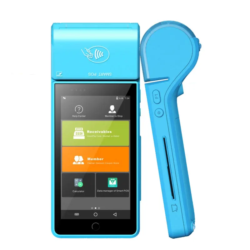 HBAPOS PDA Android 7 0 портативный POS-терминал встроенный 58 мм Термальный чековый принтер