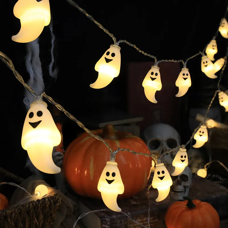 

1.5m 10Led Halloween Light String Pumpkin Skull Eye Balls Ghost Festival Party Lantern Trick Or Treat Happy Halloween Day Decor