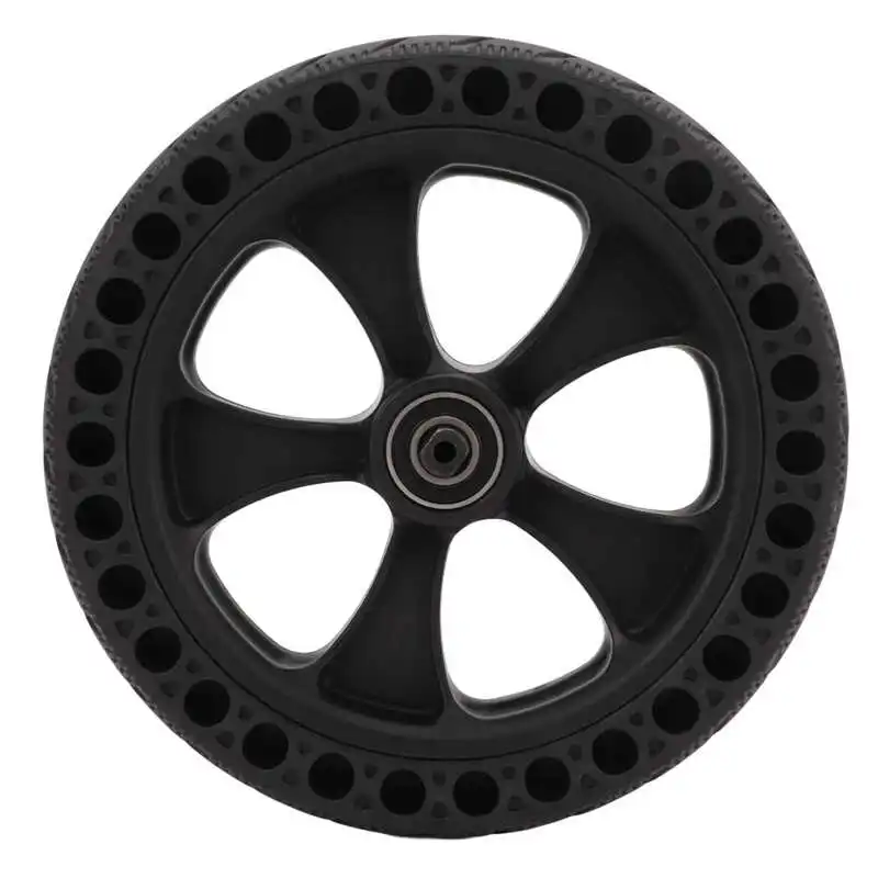 

Electirc Scooter Rear Wheel Assembly Soft Rubber Off Road Performance Solid Tire Wheel Hub Set for Outdoors