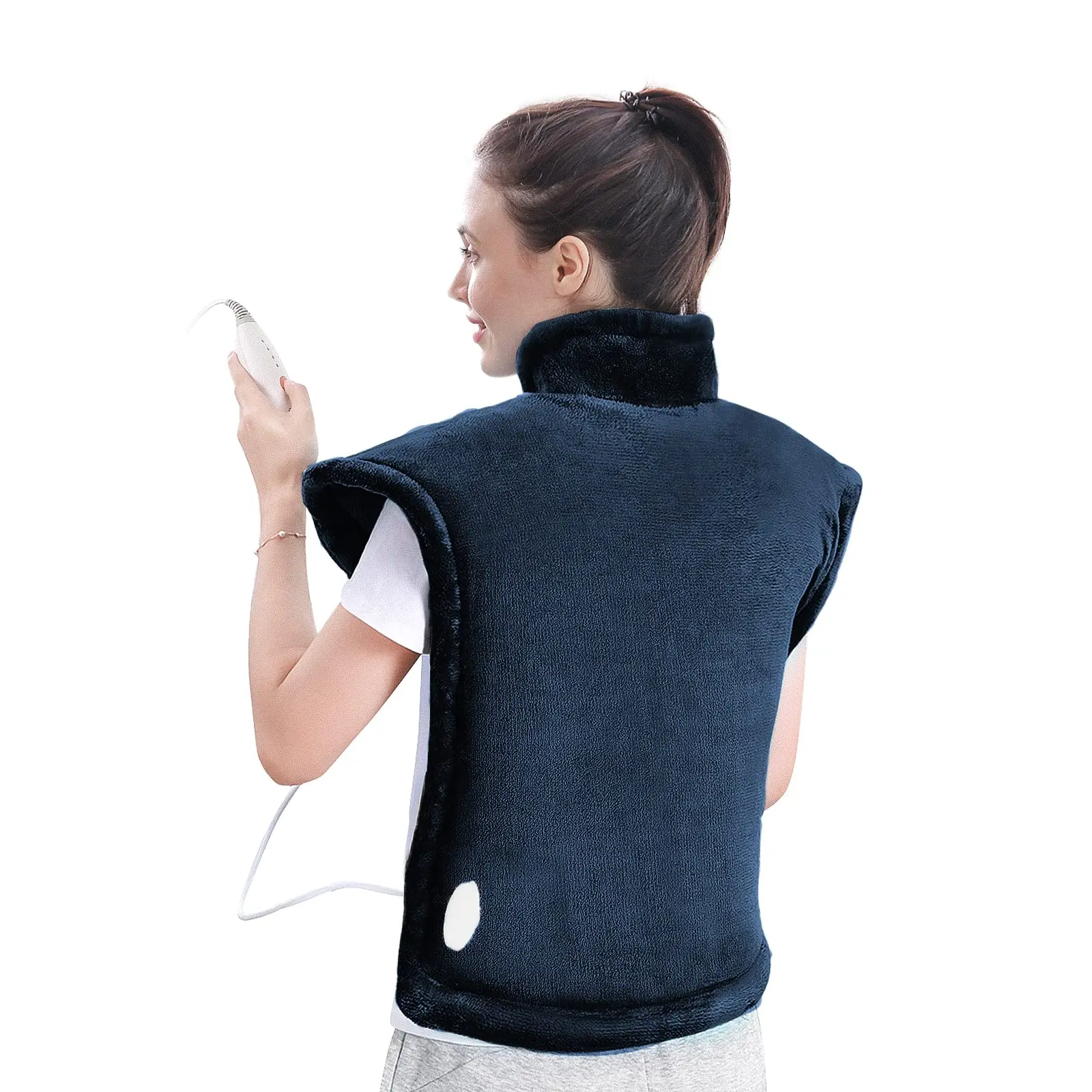 Heating Pad for Back and Shoulder Pain Relief, Electric Heat Wrap with Fast-Heating and 4 Heat Settings