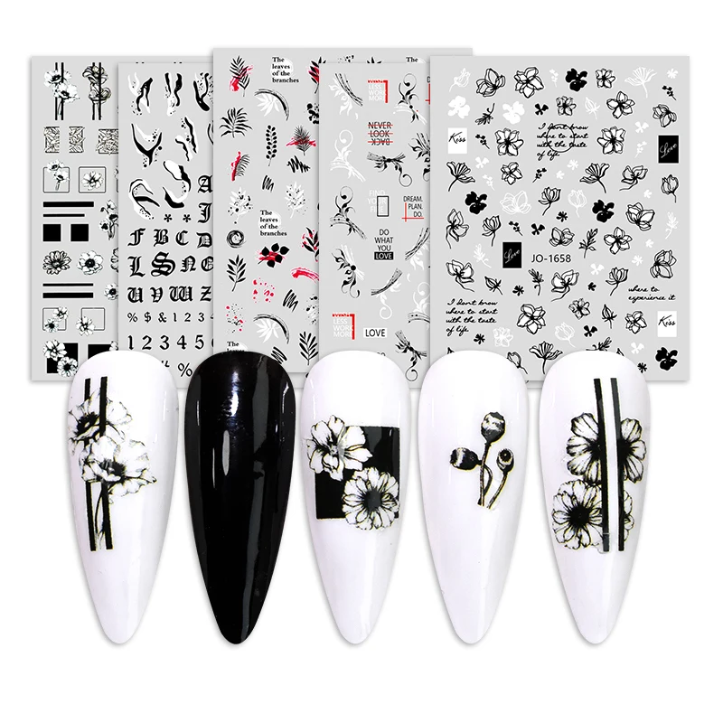 

3D-Наклейки для ногтей с буквами на английском языке, 2 шт.