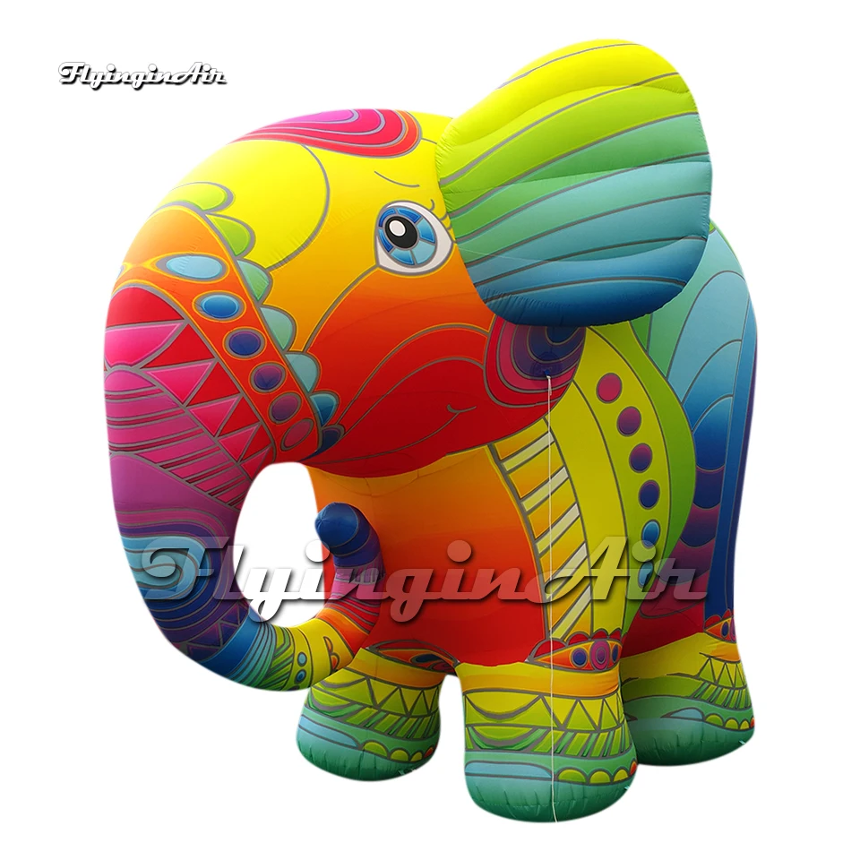 

Cute Colorful Inflatable Cartoon Elephant Fat Animal Mascot Balloon For Event