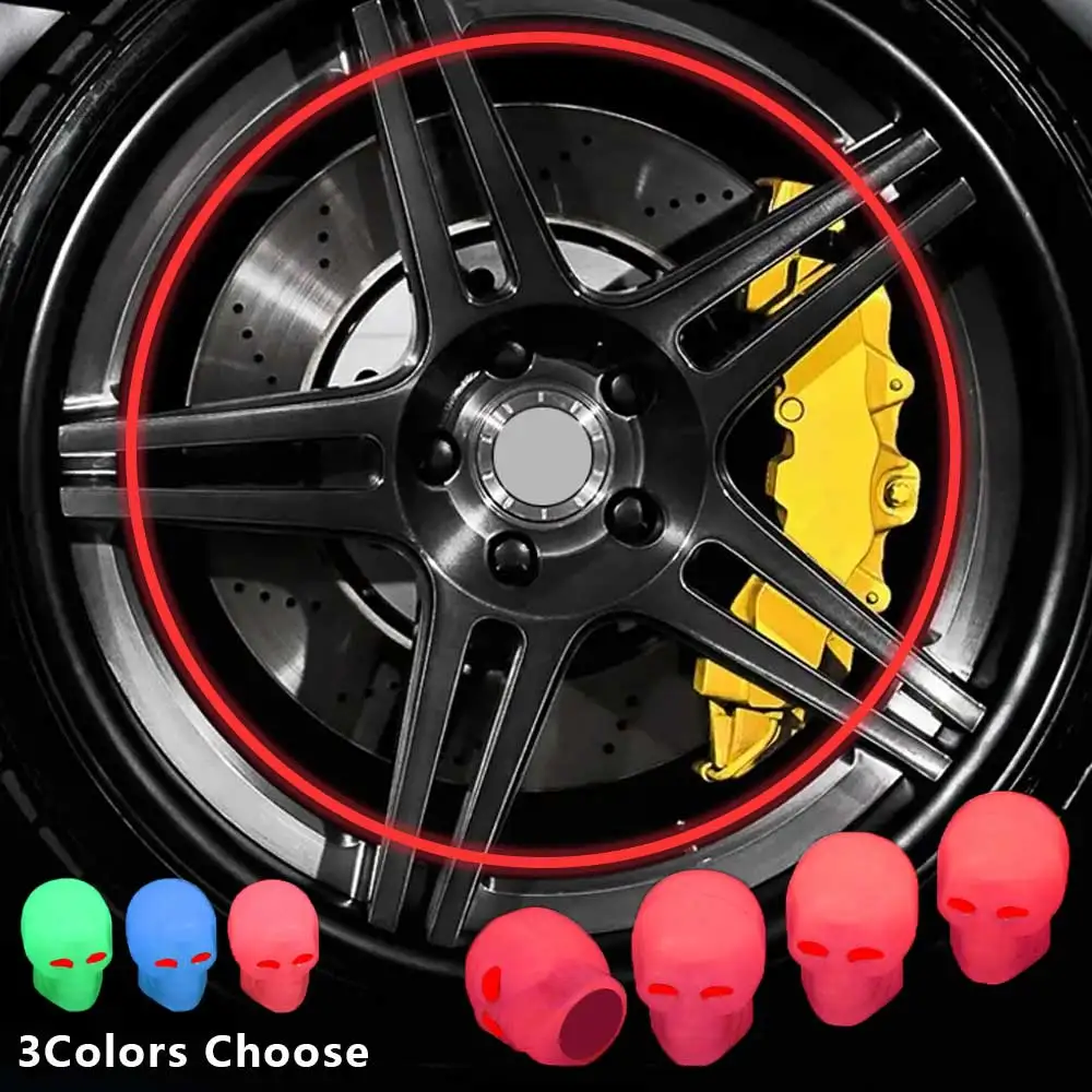 

Luminous Tire Valve Cap Car Motorcycle Bike Wheel Hub Glowing Valve Cover Tire Decoration Auto Styling Tyre Accessories